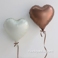 Шоколадные кремовые карамельные цвета сердца фольгарные воздушные шарики